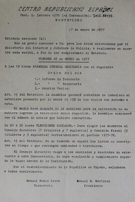 Convocatoria a asamblea