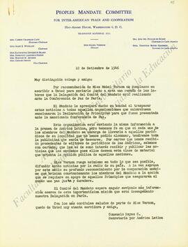 Carta a Consuelo Reyes