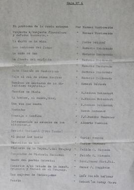 Listados de libros donados