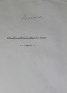 Sobre conferencia de Emilio Frugoni