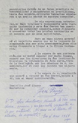 Carta con descargos