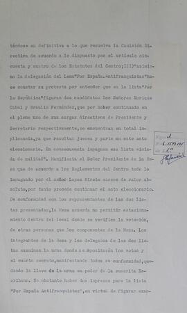 Acta elecciones 7 diciembre 1952