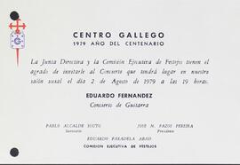 Invitación Eduardo Fernandez