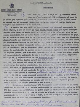 Memorándum del Centro Republicano Español