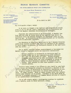Carta de Mabel Vernon