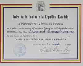 Diploma Armas Robayna