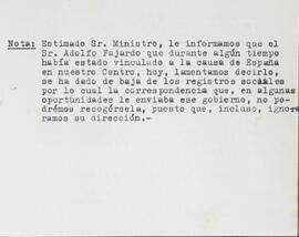 Invitación a acto antifranquista