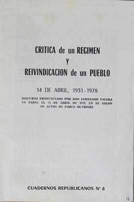 Discurso de Fernando Valera