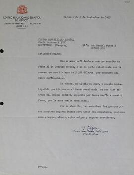 Notificación de llegada de giro