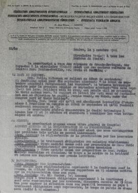 Fedération Abolitionniste Internationale: Circulaire 1946 - 12