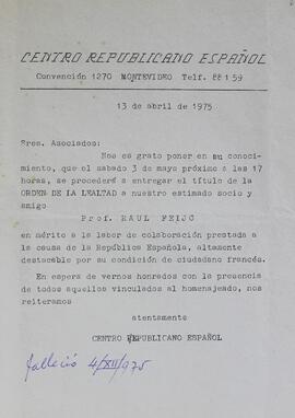 Raúl Feijo homenaje