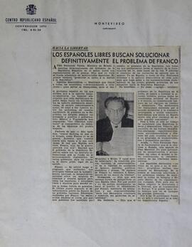 Los españoles libres buscan solucionar el problema con Franco