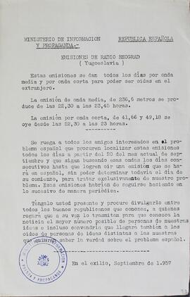 Emisiones de Radio Belgrano