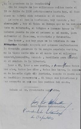 Imposibilidad de asistir a acto