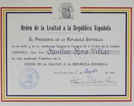 Diploma Peña Villar