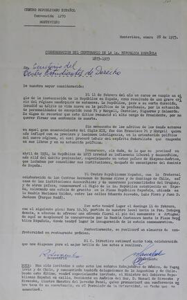 Invitación acto 1a República