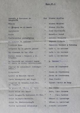 Listados de libros donados