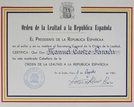 Diploma Castro Parada