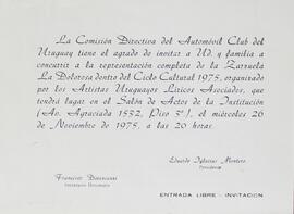 Invitación Zarzuela