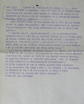 Llegada de De Gaulle
