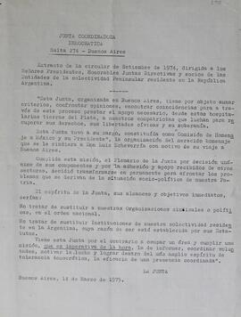 Extracto de circular de setiembre de 1974