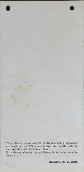 Triptico de jornadas de cultura Galega