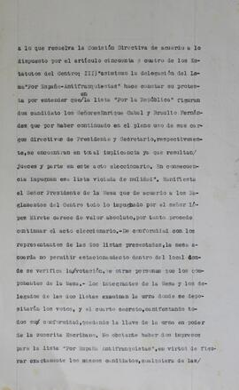 Acta elecciones 7 diciembre 1952