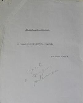 Declaración sobre derechos políticos