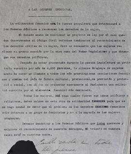 A las mujeres uruguayas