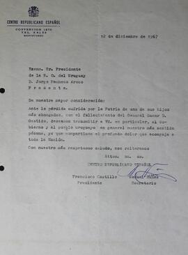Condolencias por Gestido