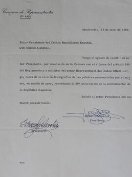 Carta en conmemoración