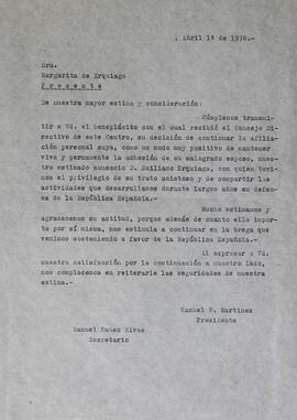 Carta agradecimiento