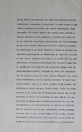 Acta elecciones 7 diciembre 1952