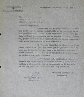 Agradecimiento donación