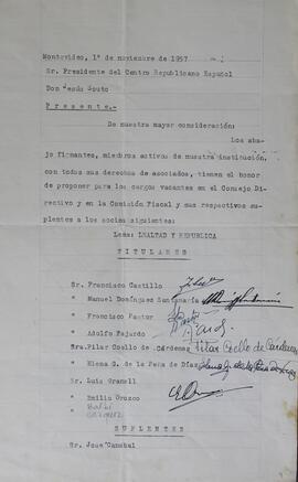 Presentación lista y candidatos "Lealtad y República"