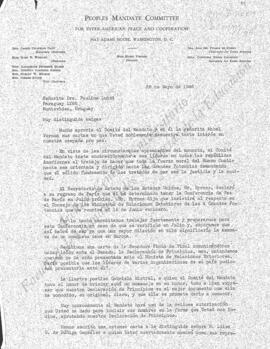 Carta a la Sra. Consuelo Reyes