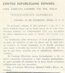 Trascendente Asamblea