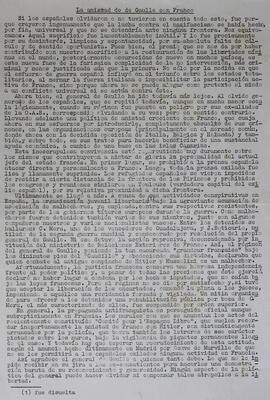 La amistad de Gaulle y Franco