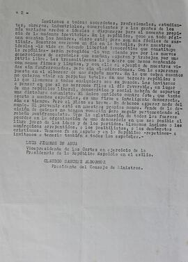 Declaración Gobierno de la República Española
