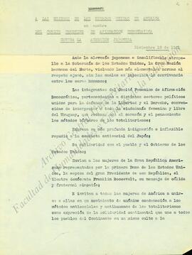 A las mujeres de Estados Unidos de América