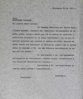 Condolencias fallecimiento del padre de Natividad