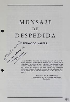 Mensaje de despedida