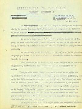 Aniversario de Garibaldi socialista