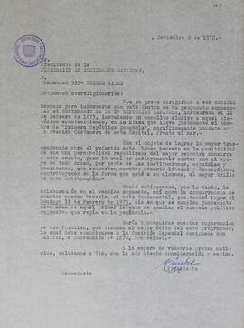 Pedido de colaboración para centenario