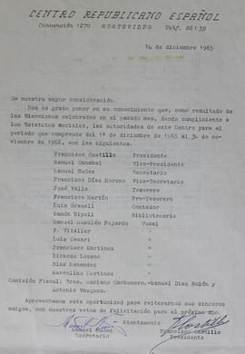 Listado de autoridades  1965/1966