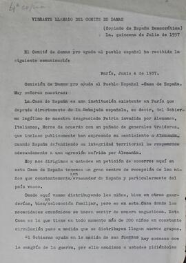 Vibrante llamado del Comité de Damas