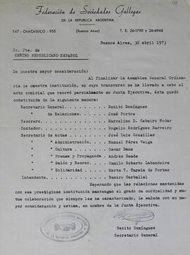 Nuevas autoridades 1973