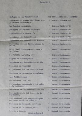 Listados de libros donados