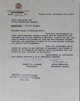 Pedido de confirmación de fechas