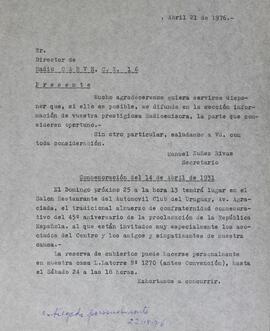 Solicitud de difusión